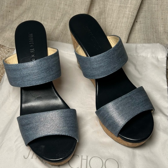 Jimmy Choo Parker 100 cork wedge slides - Picture 10 of 10